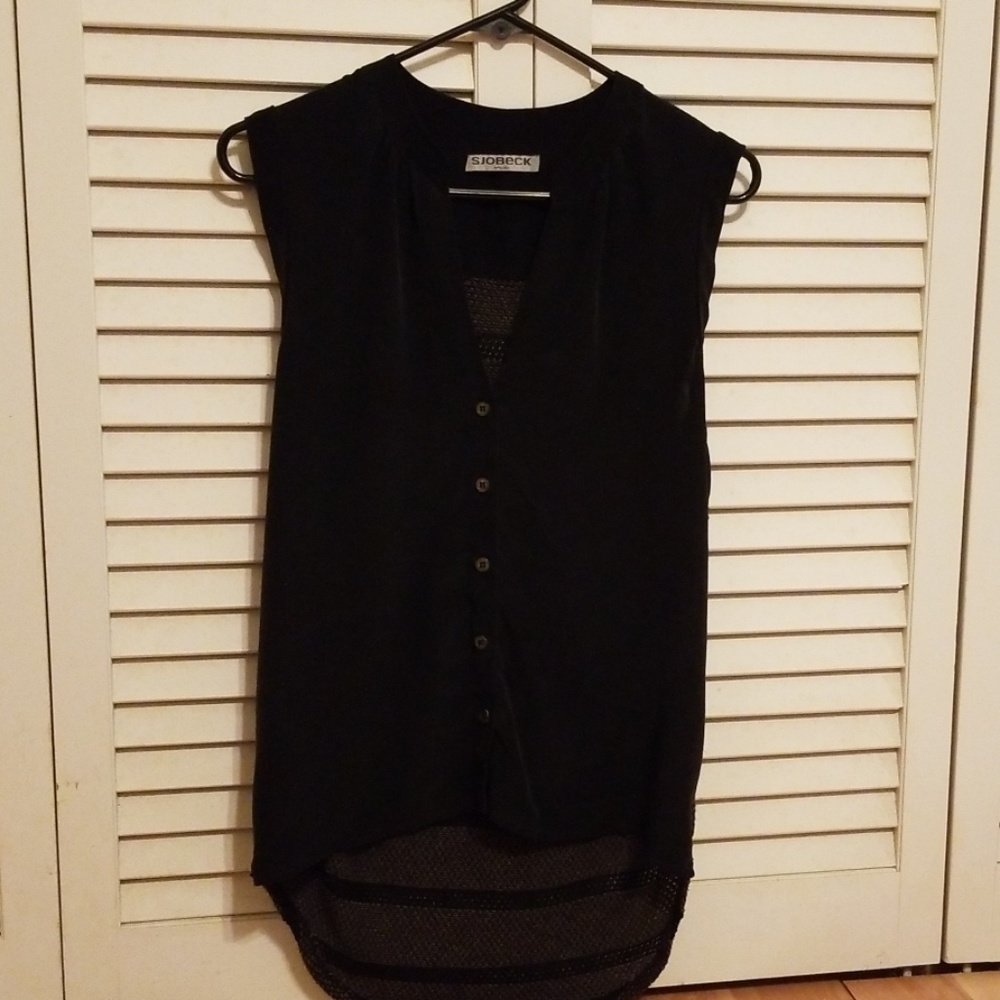 SJOBECK silk top blouse sizs s